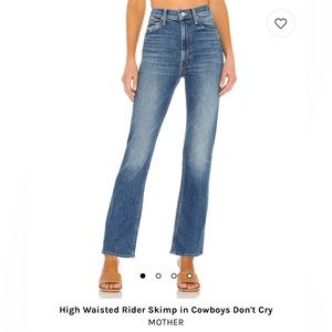 Mother Jeans: High Waisted Rider Skimp in Cowboys Don’t Cry Sz 30